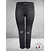 ADIA Jeans STRAIGHT RIPPED WIDE BLACK