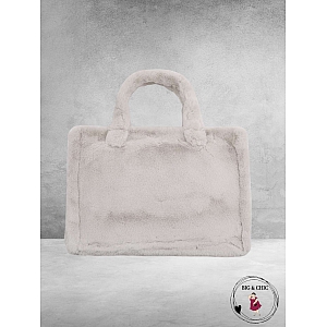 SHOPPER  Tas Fluffy Teddy GRIJS