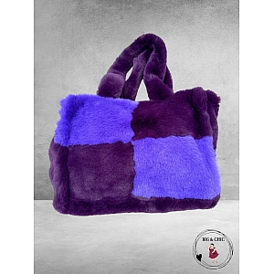 Tas Fluffy Teddy LILA-PAARS