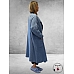 AMANDINE Vest Bouclè Lang Blauw