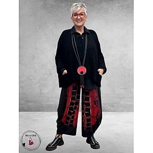AMANDINE Vest Oversized Cosy Zwart