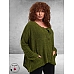 AMANDINE Vest Oversized Cosy Kakigroen