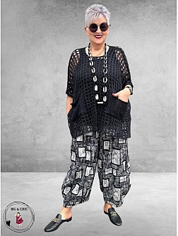 Amandine Trui Zomer Met Gaatjes Zwart