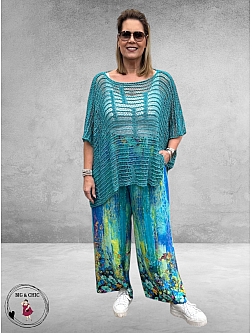 Amandine Trui Zomer Laagjeslook Turquoise