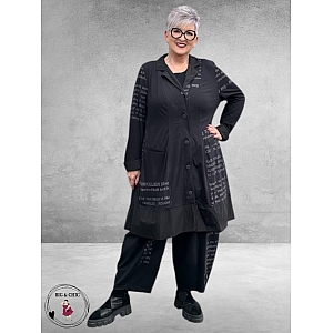 CHALONA Ballonbroek Zwart Met Grijze Tekst