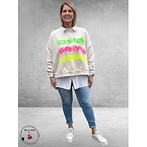 New Collection Sweater Smile Beige