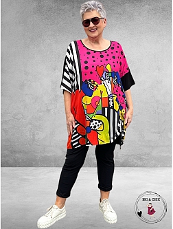 CN-G Shirt Oversized ARTY Zwart/Multicolor