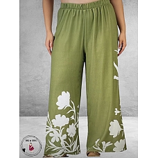 CURVISS Broek Wijd Olijf/Wit