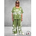CURVISS Broek Wijd Olijf/Wit