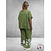 CURVISS Broek Wijd Olijf/Wit