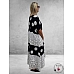 DIVAS PLANET Maxi Stroken Jurk Zwart-Wit