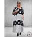 DIVAS PLANET Maxi Stroken Jurk Zwart-Wit