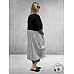 DIVAS PLANET Midi Jurk Grijs-Wit