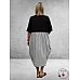 DIVAS PLANET Midi Jurk Grijs-Wit