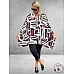 DIVAS PLANET Blouse Wit/Rood/Bruin