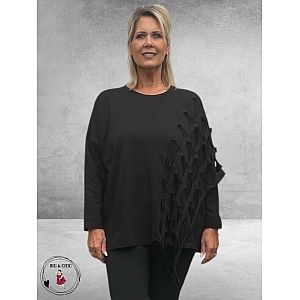 DIVAS PLANET Shirt Zwart Gaten