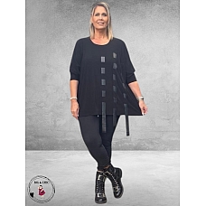 DIVAS PLANET Shirt Zwart Lint