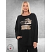 DIVAS PLANET Shirt Zwart Abstract