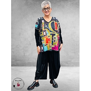 DIVAS PLANET Shirt Zwart V-Hals