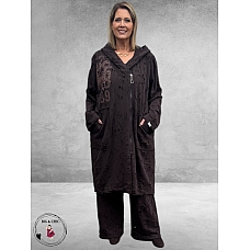 DIVAS PLANET Jas-Vest Bruin Lang