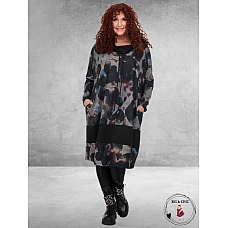 DIVAS Jurk-Tuniek Ballon Grijs-Zwart-Bordeaux