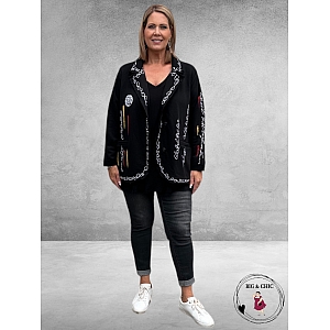 DIVAS PLANET Blazer Zwart Krijtbord