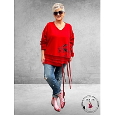 DIVAS PLANET Trui Rood Lint