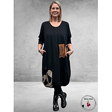 DIVAS PLANET Ballonjurk Zwart Abstract