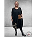 DIVAS PLANET Ballonjurk Zwart Abstract