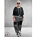 DYB Shirt Zwart/Wit Streep/Blokjes