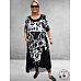 DIVAS PLANET Jurk Zwart/Wit Marmer