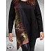FRENZI Shirt Zwart Meerkleurige Print