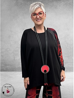 FRENZI Shirt Zwart/Rood
