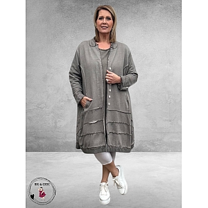 DYB Jas/Vest Katoen  Taupe