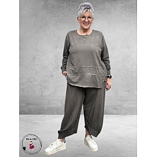 DYB Broek Katoen Tie-Dye Taupe