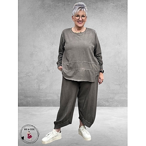 DYB Broek Katoen Tie-Dye Taupe