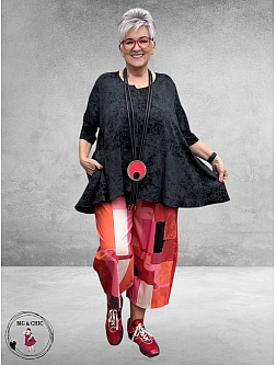 DYB Shirt A-Lijn Tie-Dye Antraciet-Zwart