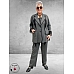 DYB Tweedelig Broek-Blazer Pak Grijs Strepen