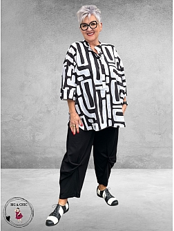 DYB Tuniek-Blousje Comfort Zwart-Wit