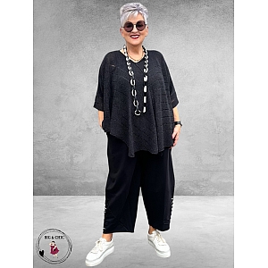 DYB Ballonbroek Zwart  Wit Mesh Cutouts