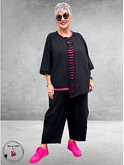 DYB Ballonbroek Zwart Pink Mesh Cutouts