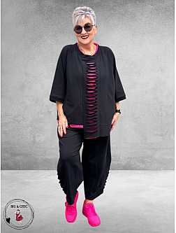 DYB Shirt Zwart Pink Mesh Cutouts