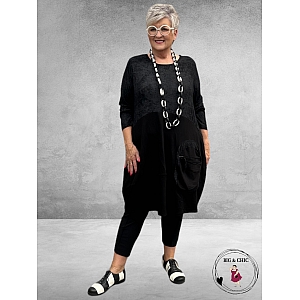 DYB Tuniek Zwart Batiklook