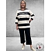 VIA APPIA DUE Sweater Happy Bleu Creme/Zwart