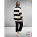 VIA APPIA DUE Sweater Happy Bleu Creme/Zwart