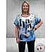 VIA APPIA DUE T-Shirt Happy Bleu Zwart-Blauw