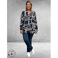 VIA APPIA DUE Shirt Graphic Novel Blauw/Wit