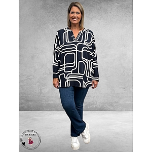 VIA APPIA DUE Shirt Graphic Novel Blauw/Wit