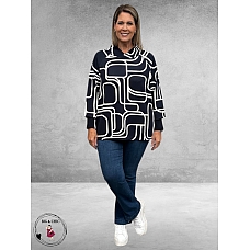 VIA APPIA DUE Sweatshirt Graphic Novel Blauw/Wit