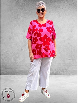 Via Appia Due Shirt Pink Impact Flowers